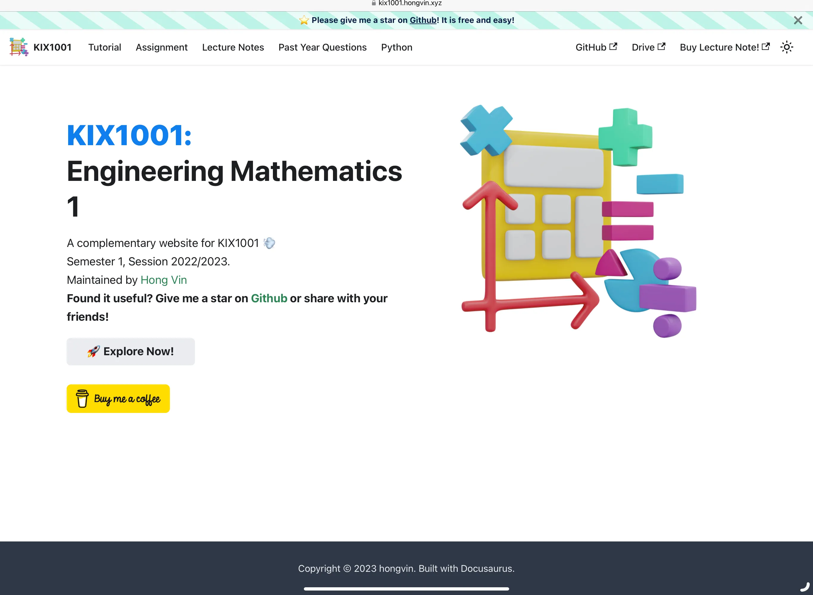 KIX1001 homepage