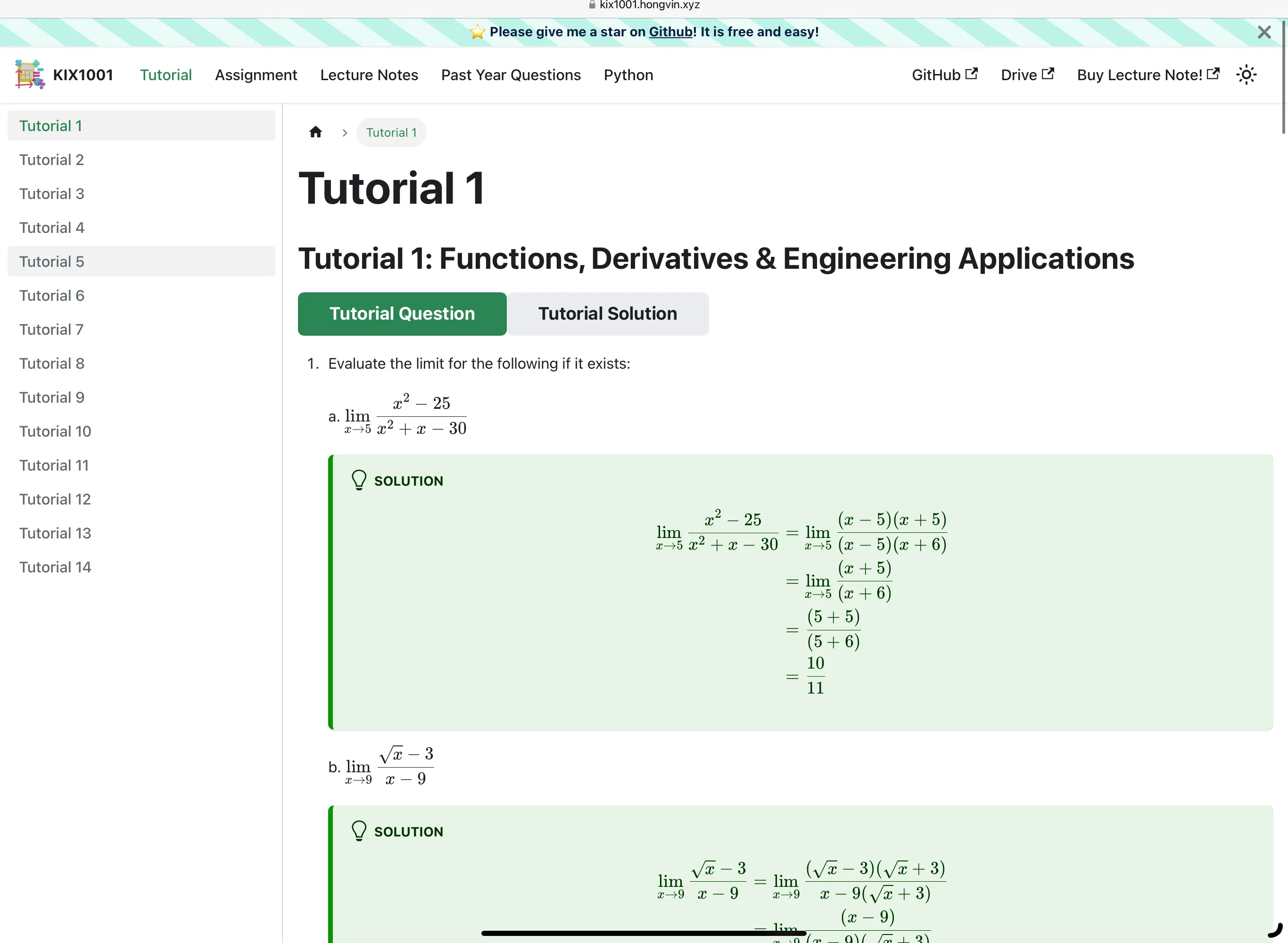 KIX1001 Tutorial Sample